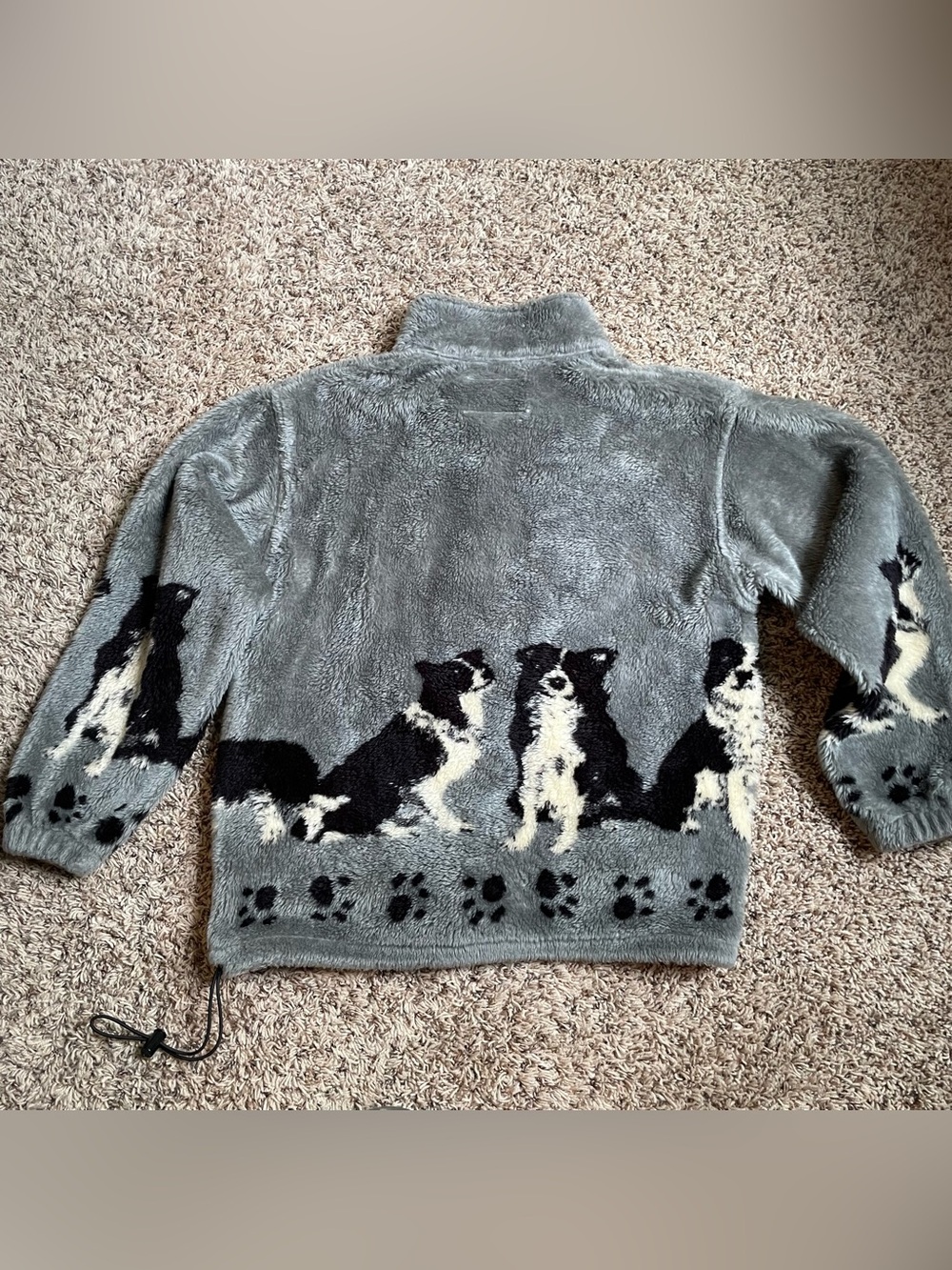 Vintage Big Chill Border Collie Dog Fleece Jacket - Picture 3 of 3